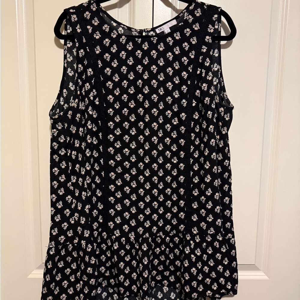 Floral Black DR2 Sleeveless Top - Picture 1 of 3